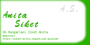 anita siket business card